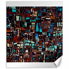 Stained Glass Mosaic Abstract Canvas 20  X 24  by Sapixe