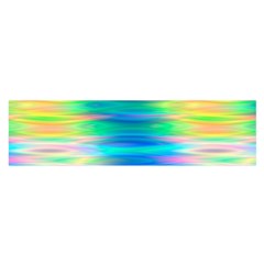 Wave Rainbow Bright Texture Satin Scarf (oblong) by Sapixe