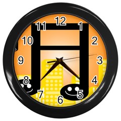 Abstract Anthropomorphic Art Wall Clock (black) by Bajindul