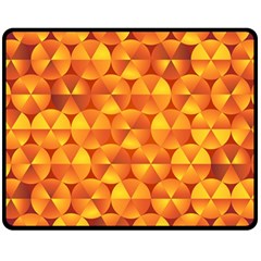 Background Triangle Circle Abstract Double Sided Fleece Blanket (medium)  by Bajindul