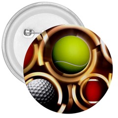 Sport Ball Tennis Golf Football 3  Buttons by Bajindul