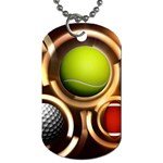 Sport Ball Tennis Golf Football Dog Tag (Two Sides) Front