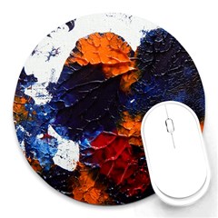 Falling Leaves Round Mousepads by WILLBIRDWELL