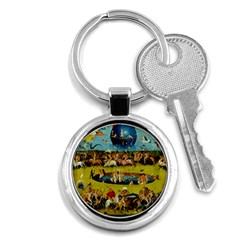 Hieronymus Bosch The Garden Of Earthly Delights (closeup) Key Chain (round) by impacteesstreetwearthree