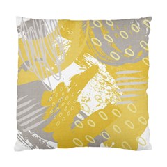 Ochre Yellow And Grey Abstract Standard Cushion Case (one Side) by charliecreates