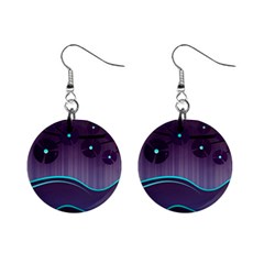 Scenery Sea Full Moon Stylized Mini Button Earrings by Pakrebo