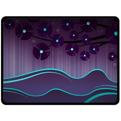 Scenery Sea Full Moon Stylized Double Sided Fleece Blanket (large)  by Pakrebo