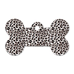 3d Leopard Print Black Brown Dog Tag Bone (two Sides) by LoolyElzayat