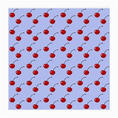 Kawaii Cherries Blue Pattern Medium Glasses Cloth by snowwhitegirl