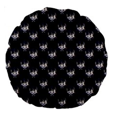 Forest Girl Gradient Black Large 18  Premium Round Cushions by snowwhitegirl