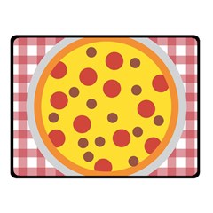 Pizza Table Pepperoni Sausage Copy Fleece Blanket (small) by Nexatart