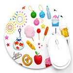 Summer Fair Food Goldfish Round Mousepads Front