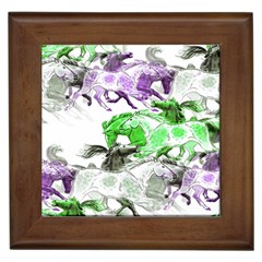 Horse Animal World Green Framed Tiles by BangZart