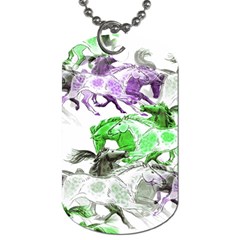 Horse Animal World Green Dog Tag (one Side) by BangZart