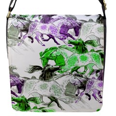 Horse Animal World Green Flap Closure Messenger Bag (s) by BangZart