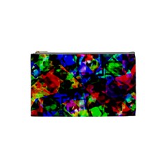 Multicolored Abstract Print Cosmetic Bag (small) by dflcprintsclothing