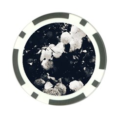 High Contrast Black And White Snowballs Ii Poker Chip Card Guard by okhismakingart