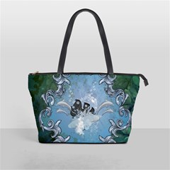 Surfboard With Dolphin Classic Shoulder Handbag by FantasyWorld7