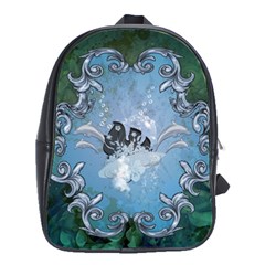 Surfboard With Dolphin School Bag (large) by FantasyWorld7