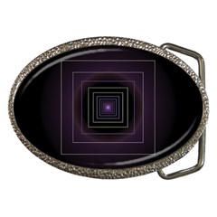 Fractal Square Modern Purple Belt Buckles by Pakrebo