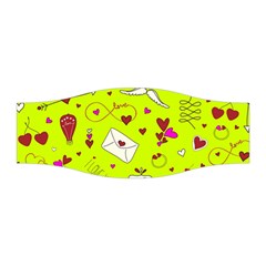 Valentin s Day Love Hearts Pattern Red Pink Green Stretchable Headband by EDDArt