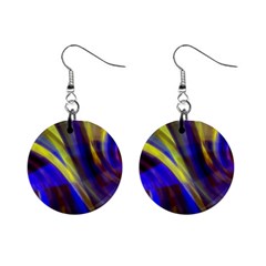 Soft Swirls Fractal Design Mini Button Earrings by Pakrebo