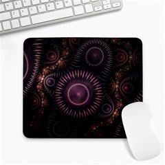 Fractal Gears Steampunk Gearwheel Large Mousepads by Pakrebo