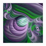 Purple Green Fractal Texture Medium Glasses Cloth Front