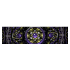 Fractal Sparkling Purple Abstract Satin Scarf (oblong) by Pakrebo