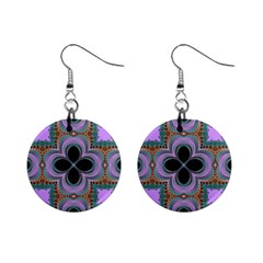 Seamless Wallpaper Pattern Ornament Art Pattern Mini Button Earrings by Pakrebo