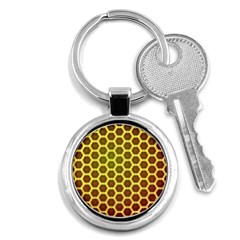 Digital Art Art Artwork Abstract Yellow Key Chain (round) by Pakrebo