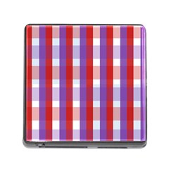 Gingham Pattern Line Memory Card Reader (square 5 Slot) by HermanTelo