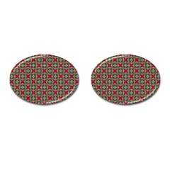 Decorative Flower Cufflinks (oval) by Bajindul