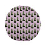 Cactus Pink Pattern Standard 15  Premium Flano Round Cushions Front