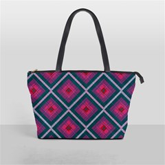 Purple Textile And Fabric Pattern Classic Shoulder Handbag by Pakrebo