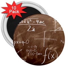 Mathematics Brown 3  Magnets (10 Pack)  by snowwhitegirl