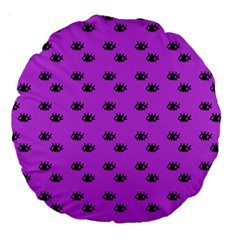 Purple Eyes Large 18  Premium Round Cushions by snowwhitegirl