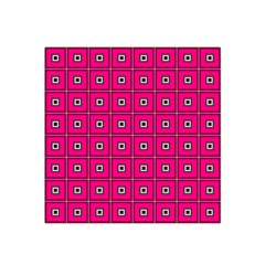 Pink Pattern Squares Satin Bandana Scarf by HermanTelo