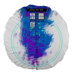 Tattoo Tardis Seventh Doctor Doctor Large 18  Premium Round Cushions by Sudhe