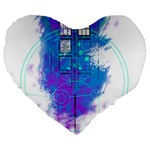 Tattoo Tardis Seventh Doctor Doctor Large 19  Premium Heart Shape Cushions Front