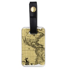 Map Vintage Old Ancient Antique Luggage Tag (one Side) by Sudhe