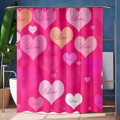 Heartsoflove Shower Curtain 60  X 72  (medium)  by designsbyamerianna