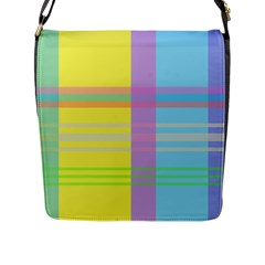 Easter Background Easter Plaid Flap Closure Messenger Bag (l) by Simbadda