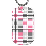 Fabric Textile Nursery Pale Baby Dog Tag (Two Sides) Back