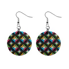 Seamless Pattern Background Abstract Mini Button Earrings by Simbadda