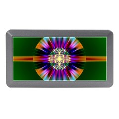 Abstract Art Fractal Creative Green Memory Card Reader (mini) by Sudhe