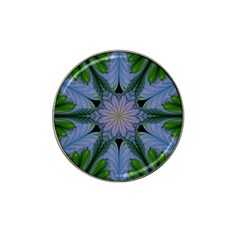 Abstract Flower Artwork Art Green Hat Clip Ball Marker (10 Pack) by Sudhe