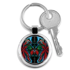 Abstract Art Fractal Artwork Key Chain (round) by Pakrebo