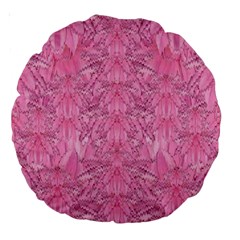 Flowers Decorative Ornate Color Large 18  Premium Round Cushions by pepitasart