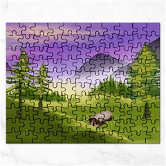 Digital Art Painting Landscape Rectangular Jigsaw Puzzl by Wegoenart